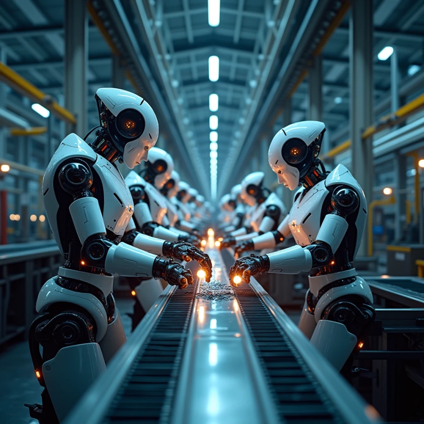 The use of (AI)-enabled robots is on the rise in the global industrial manufacturing sector!