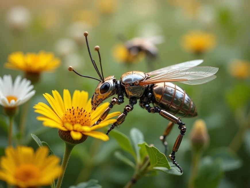 A group of researchers has created tiny robot insects capable of pollinating plants!